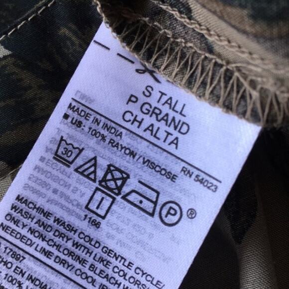 Old Navy sleeveless dress S Tall Palm leaves - Picture 7 of 8